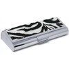 Metallic Hard Shell Zebra Print Protective Case for Eyeglasses and