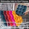 Large Silicone Donut Pan for Baking, 9 Cavity Non-Stick Food