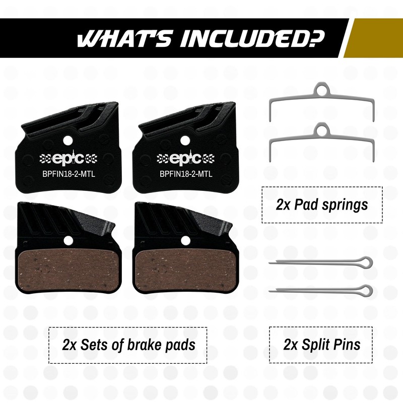epic Disc Brake Pads with Cooling Fins | Fits N03A,