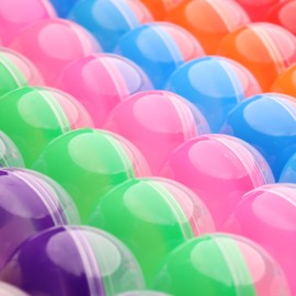 Capsule Vending Machine Semitransparent Round Capsules Empty 25 pcs 2.6 inch - Gumball Machine Capsules Bulk Claw Machine Refills Easter Basket Stuffers DIY Craft Supplies