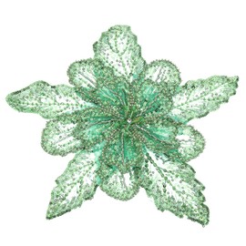 PATIKIL Handmade Rhinestones Applique, Flower Lace Patches with Sequin Beads Sew on Crystal Beaded Lace Applique for Wedding Dresses DIY Clothes Craft, Grass Green