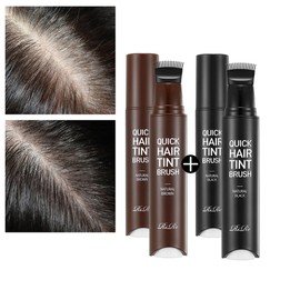 [1+1]Quick hair gray cover tint brush/grey cover, bare hair cover, tint brush_black+brown / [1+1]퀵 헤어 새치커버 틴트 브러쉬/새치커버,빈모커버, 틴트브러쉬_블랙+브라운
