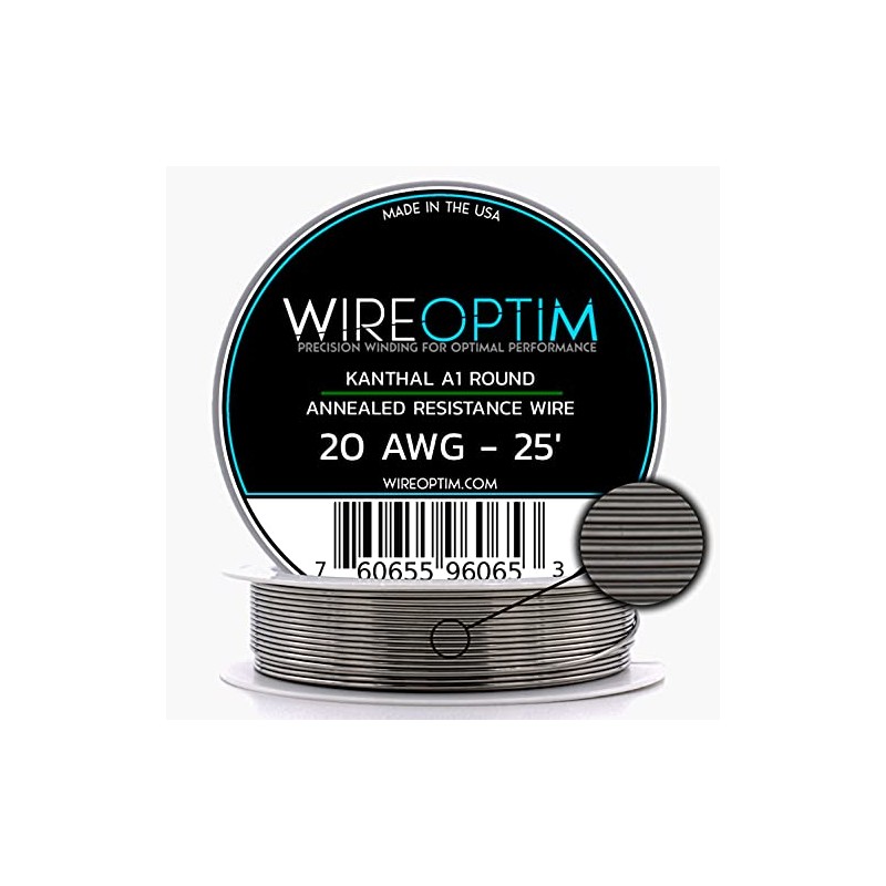 WIREOPTIM Kanthal A1 Resistance Wire 20 AWG - 25 Feet