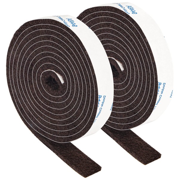 Felt Strip Rolls, 2x 60 Inch Brown Felt Tapes with