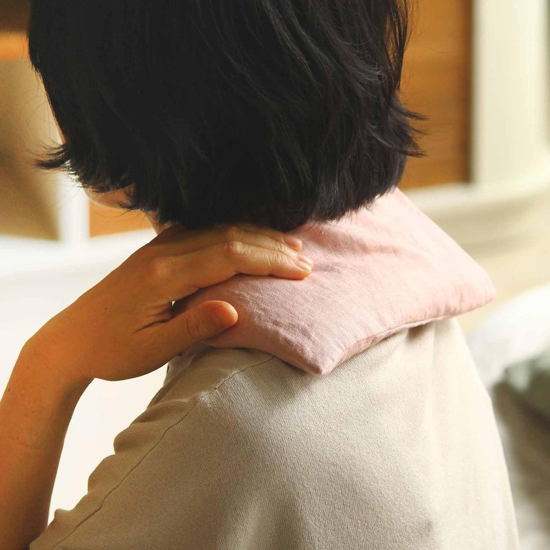 KLIPPAN Wheat and Cold Wheat Eye Pillow, Lavender, Washed Linen,