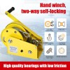 2600LBS Heavy-Duty Manual Winch, Hand Crank Puller, Direct ShippingLoad Capacity: