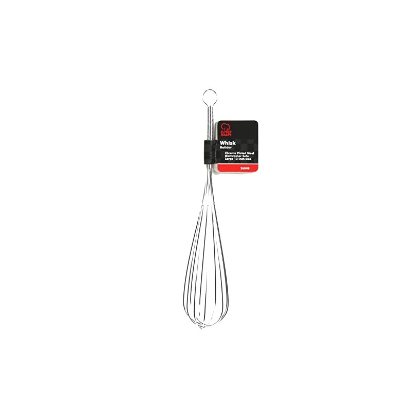 Chef Craft Classic Stainless Steel Sturdy Whisk, 12 inch, Chrome
