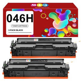 046H Black Toner Cartridge Compatible with Canon 046H 046 Toner Cartridge Set, Works with Color ImageCLASS MF733Cdw MF731Cdw MF735Cdw LBP654Cdw Laser Printers (2 Pack, Black)