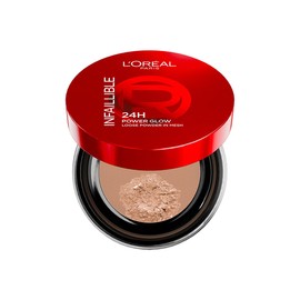 L'Oréal Paris Infallible 24h Power Glow polvo traslúcido con acabado glowy, duración hasta por 24h, tono Medium