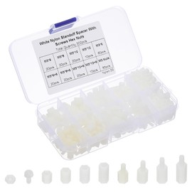 PATIKIL M3 Male Female Nylon Hex Spacer Standoff Kit, 300Pcs Motherboard Standoffs Assortment Kit, Electrical Outlet Spacers, Screws Nuts for PCB Motherboard, Circuit Board, White