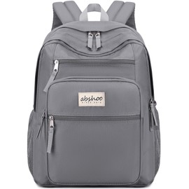 abshoo 32L Big Student Laptop Backpack For College Men Women Middle High School Teen Bookbag Travel Backpack Daypack (Grey)