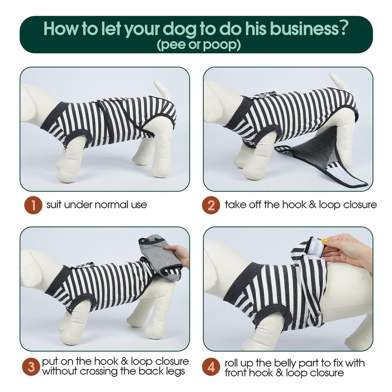 Kuoser Dog Bodysuit After Op, Surgical Body Dog Cat Bodysuit,