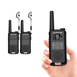 BAOFENG Long Range Two-Way Radio,Bring Headphones Rechargeable, Waterproof Rainforest,NOAA Weather Forecast, VOX Hands-Free (2 Packs)