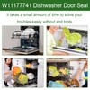 W11177741 Dishwasher Gasket Door Seal W10300924 Compatible with Whirlpool Kenmore