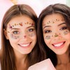 10 Pcs Easter Bunny Face Stickers - Glitter Temporary Face