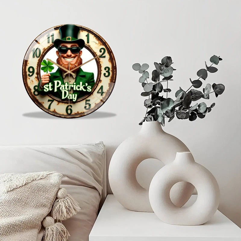 30cm Diameter Glass Wall Clock that Makes a Subtle Yet