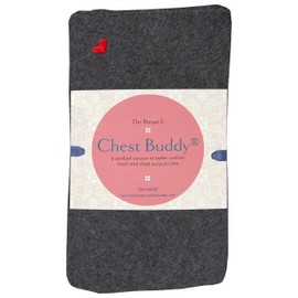The Breast & Chest Buddy Seatbelt Cushion for Open Heart Surgery and Chest Reconstruction Sites- Charcoal with Small Red Heart