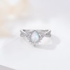 MOTIEL 1 Carat (ctw) Pear Shaped Opal Engagement Rings for