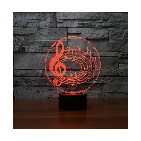 Unbranded 3D LED Night Light Musical Notes led Acrylic Touch