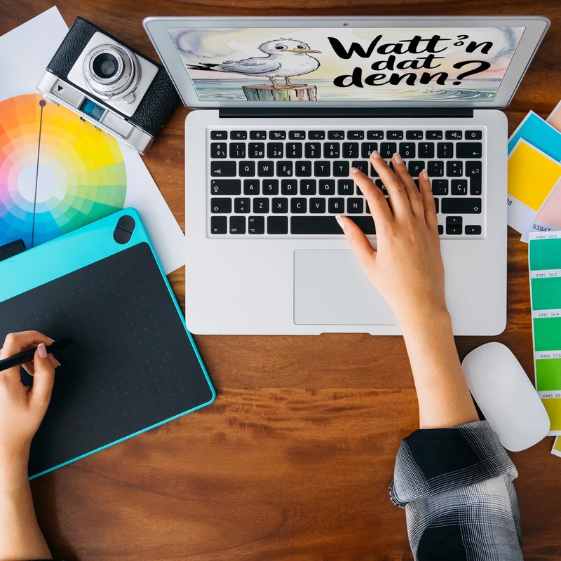 Seagull Watercolour Souvenir Magnet Watt'n Dat Denn? Funny Souvenir Magnet