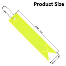 Lyfengdeam Reflective Tags, Reflector Tag Pendant, 10 Reflective Backpack Pendant, Waterproof Reflector Highly Visible Night Walking Safety Gear Bag (Fluorescent Yellowish Yellow)