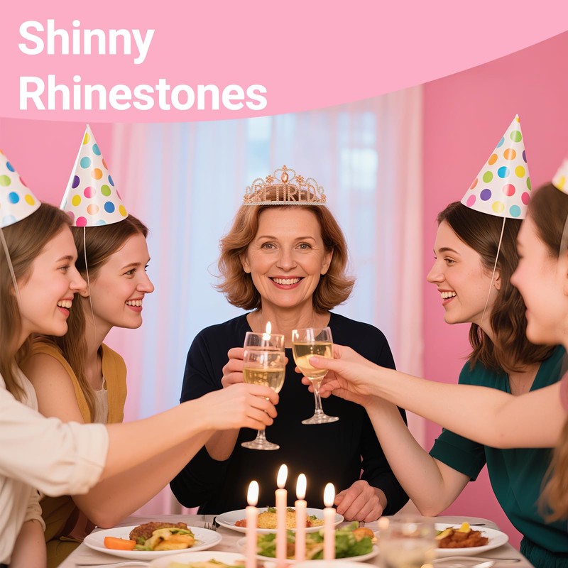 Papoopy Retirement Party Decorations with Tiara and Sash for Women,