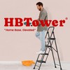 HBTower 4 Step Ladder, Step Stool Foldable with Wide Anti-Slip