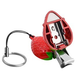 Baluue Cute Strawberry Nail Clipper Portable Cartoon Nail Trimming Tool for Men and Women Durable Stainless Steel Design for Efficient Manicure and Pedicure for Family Use