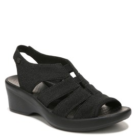 BZees Womens Finale Sandal, Black Shimmer, 6.5 US