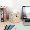 BTSKY Household Square Seagrass Facial Tissue Box - Decorative Woven