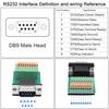 XMSJSIY DB9 Solderless Adapter RS232 D-SUB Serial to 9-pin Port