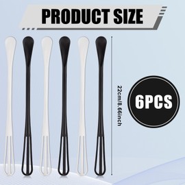 6pcs Mini Whisks, Multifunctional Small Whisks for Cooking with Ergonomic Long Handle Miniature Egg Whisk Stirrer Tiny Whisk for Milk Hot Chocolate Spreading Jam Mixing Sauces