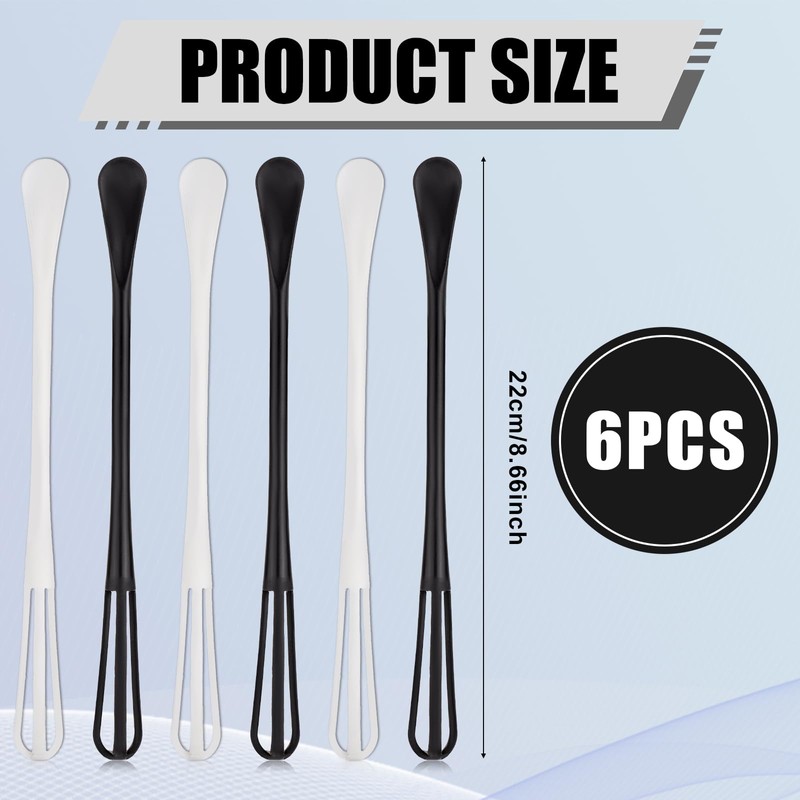 6pcs Mini Whisks, Multifunctional Small Whisks for Cooking with Ergonomic