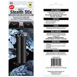 Stealth Stix, Car Air Freshener, Long Lasting Vent Clip Freshener, Arctic Ice Scent (2 per pack)