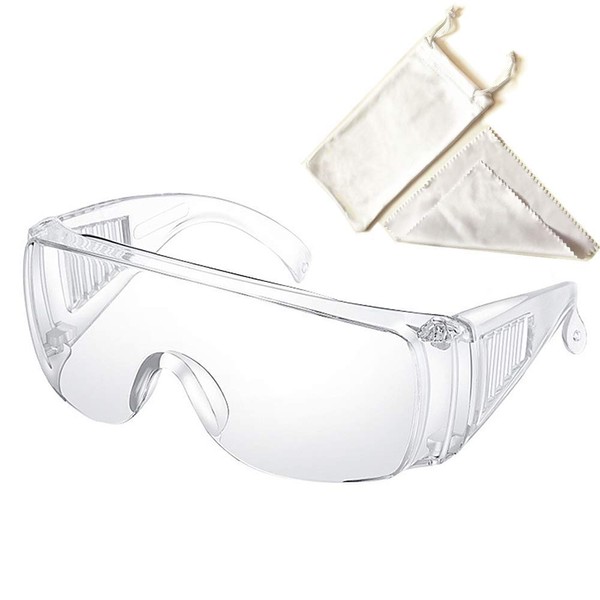 [R&H] Protective Glasses, Lightweight, Transparent, High Definition Anti-Fog Lens, Overglass,
