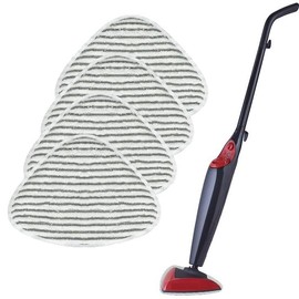 Taicols 4 Pieces Microfiber Steam Mop Accessories Absorbency and Reuse Microfiber Cloth for Steam Mop and Steam Mop (Grey Stripes)