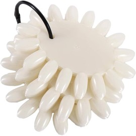 160Pcs/Set White False Nail Art Tips Display Wheel,Nail Art Polish Palette Wheels,Acrylic DIY Nail Art Practice Display with Ring Practice Palette Nail Art Polish Color Card,Practice Nail Tips Tools