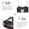 Black Heart Shape Code Lock Compact Mini Size with 3