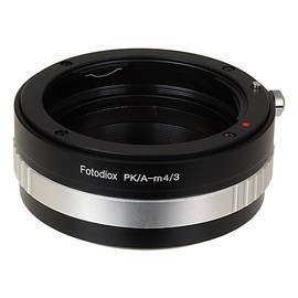 Fotodiox Lens Mount Adapter - Pentax K AF Mount (PK) SLR Lens to Micro Four Thirds (MFT, M4/3) Mount Mirrorless Camera Body, with Built-In Aperture Control Dial