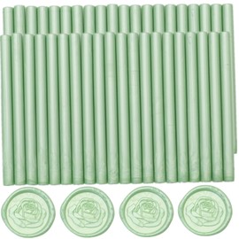 40 Pcs Glue Gun Wax Seal Sticks for Wax Seal Stamp, Sage Green Sealing Wax Glue Gun Sealing Wax Sticks Mini Wax Gun Stick Suit to 0.28'' Glue Gun, Great for Wedding Invitations,Christmas (Sage Green)