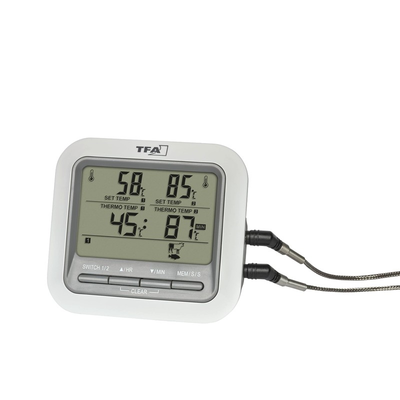 TFA Dostmann Digital Grill Thermometer Roasting Thermometer 14.1516 with 2