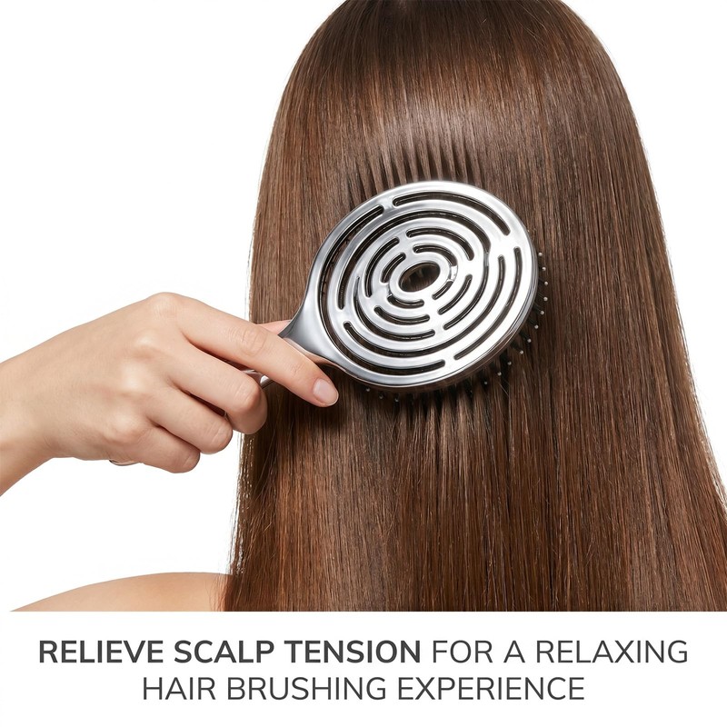 Gjinxi Vented Hair Brush Wet Dry Brush Detangling Boar Bristle