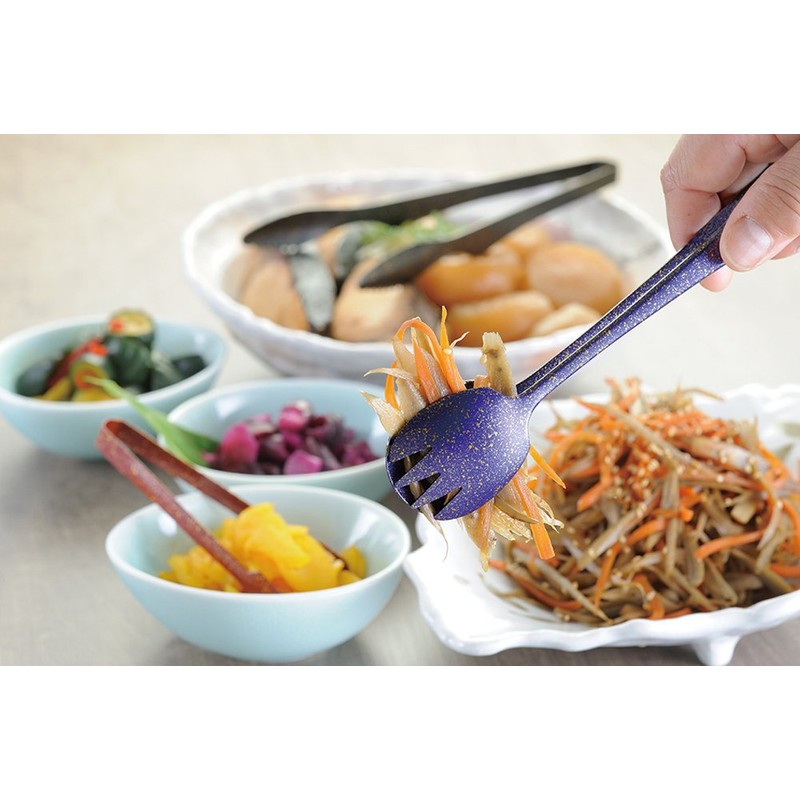 Tanabe Hardware Saika Salad Serving Tongs, Purple 4291