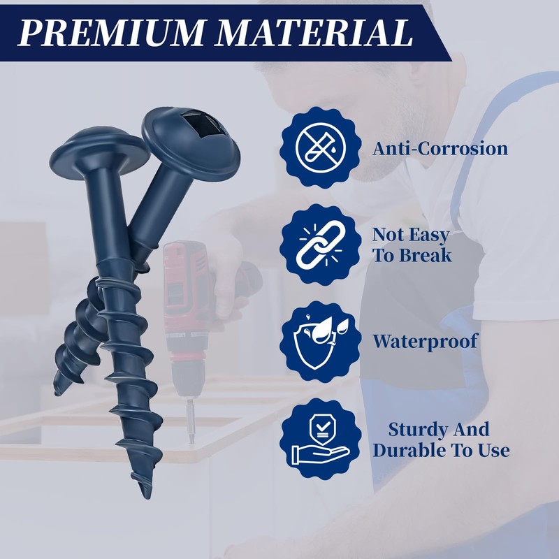 Pocket Hole Screws 1-1/4 Inch, Goobetter Pocket Screws #8 x