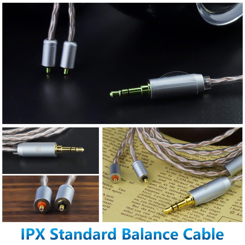 okcsc IPX to 3.5MM 4 Core Upgraded Replacement Headphone Cable