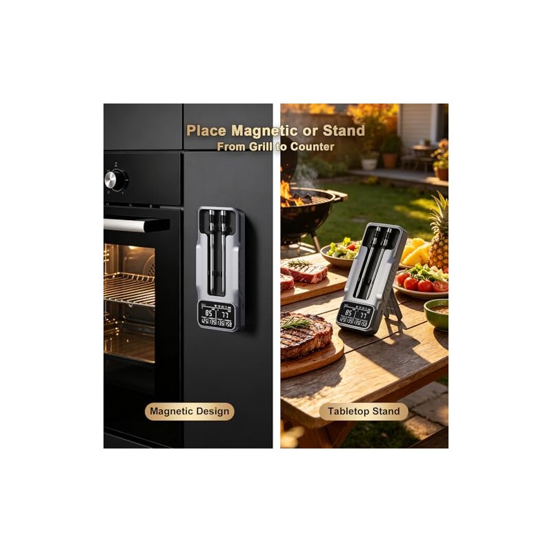 Termómetro inalámbrico digital para carne, termómetro Bluetooth de 800 pies