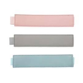 CHEERYMAGIC 3 PCS Elastic Pen Holder for Notebook PU Leather Pen Case Pencil Holder with Elastic Band Pencil Pouch Sleeve for Journal Planners Binders School Stationery Office Supplies A6SJDBT