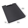Rapesco 1641 Germ-Savvy Antibacterial A4 Foldover Clipboard, Black, Pack of