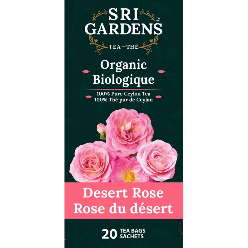 Sri Gardens Tea Desert Rose Tea Bags, 20 count