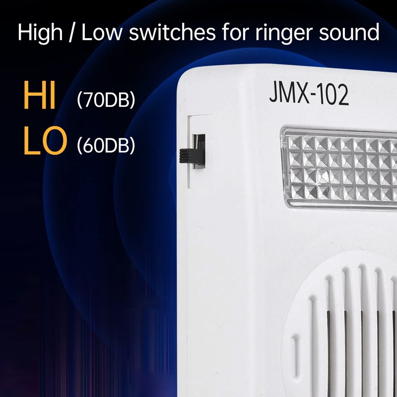 Telephone Ringers Amplifier with Strobe Light Hearing Impaired Phone Light